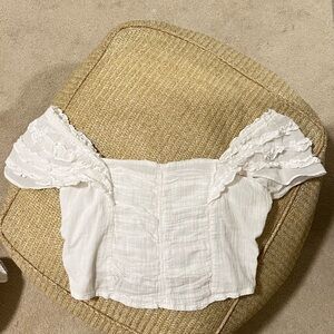 FP Movement by Free People White Ruffled Top